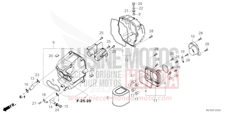AIR CLEANER for Hornet 500 MAT GUNPOWDER BLACK METALLIC (NH436) from 2024